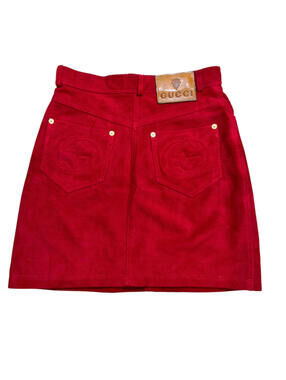 Gucci By Tom Ford F/W 1999 Suede Mini Skirt S